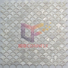 Fish Scale White Mother of Pearl Made Mosaic (CFP137)